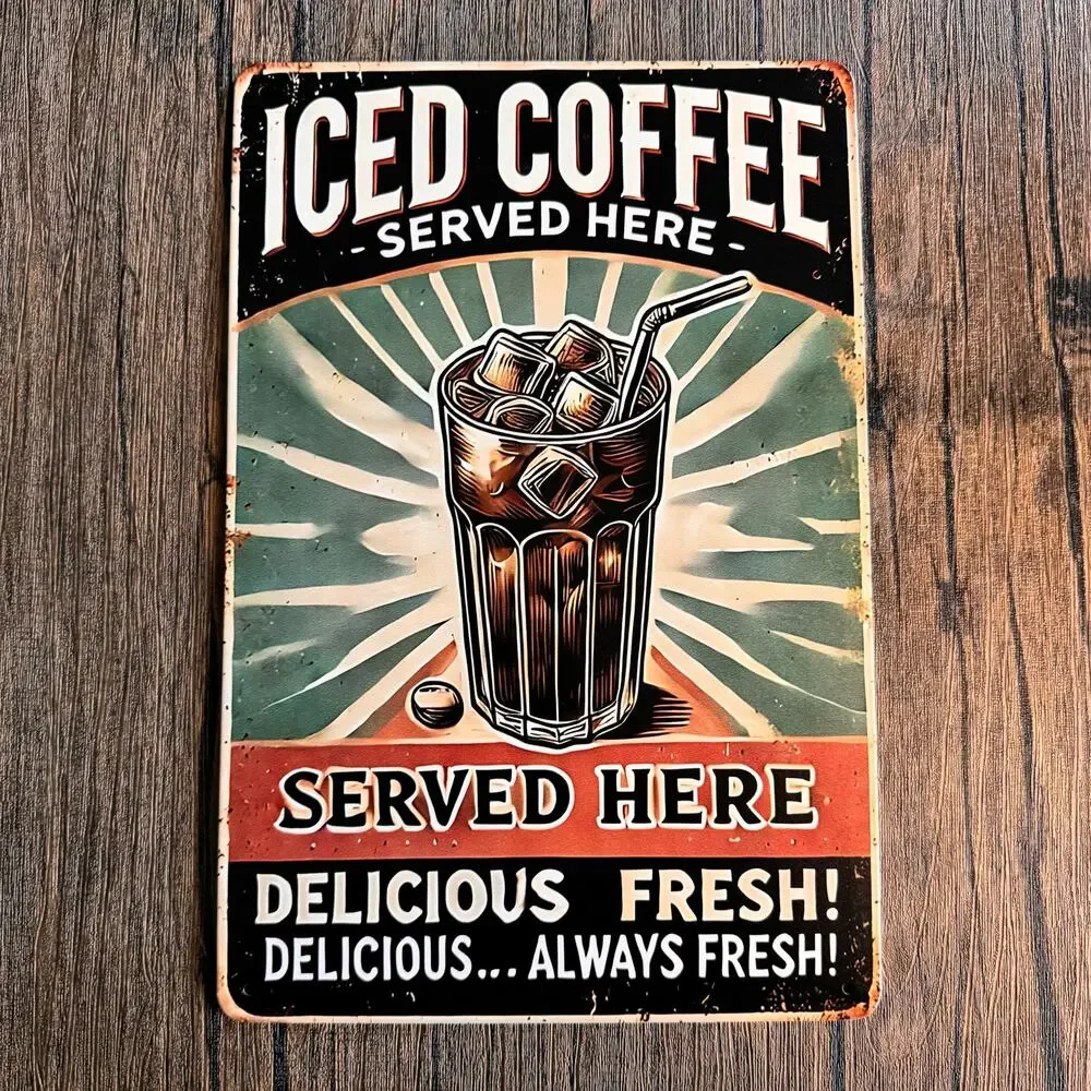 Wall Hanging Sign Metal Sign Coffee Kitchen Decor Gift for Coffee Lover NEW